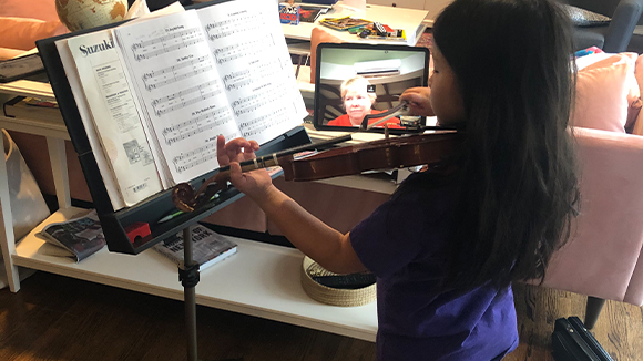 More than 100 Music Conservatory of Westchester students, faculty, alumni and special friends will participate in a “Keep the Music Playing: A Virtual Concert for the Community” at noon today, May 8, on YouTube.  
