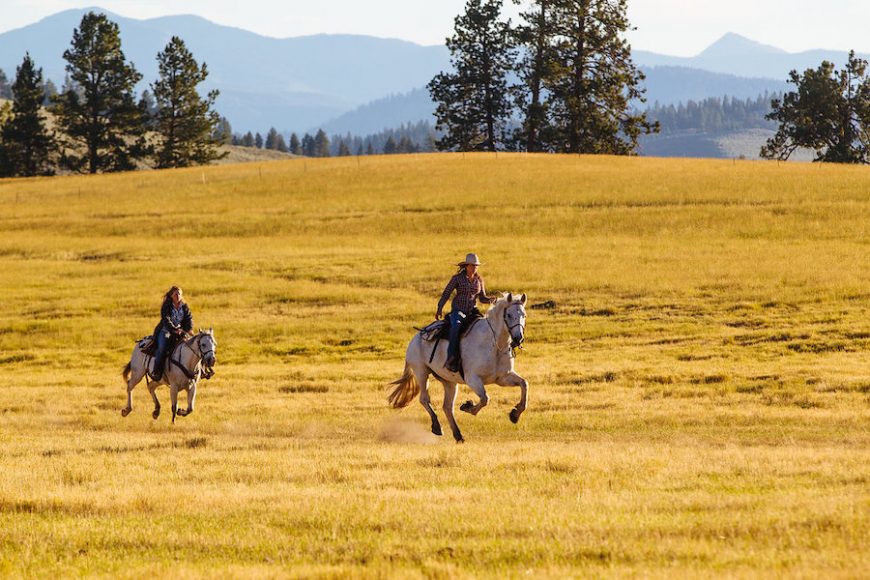 Horseback riding at The Resort at Paws Up. Photographs courtesy The Resort at Paws Up.