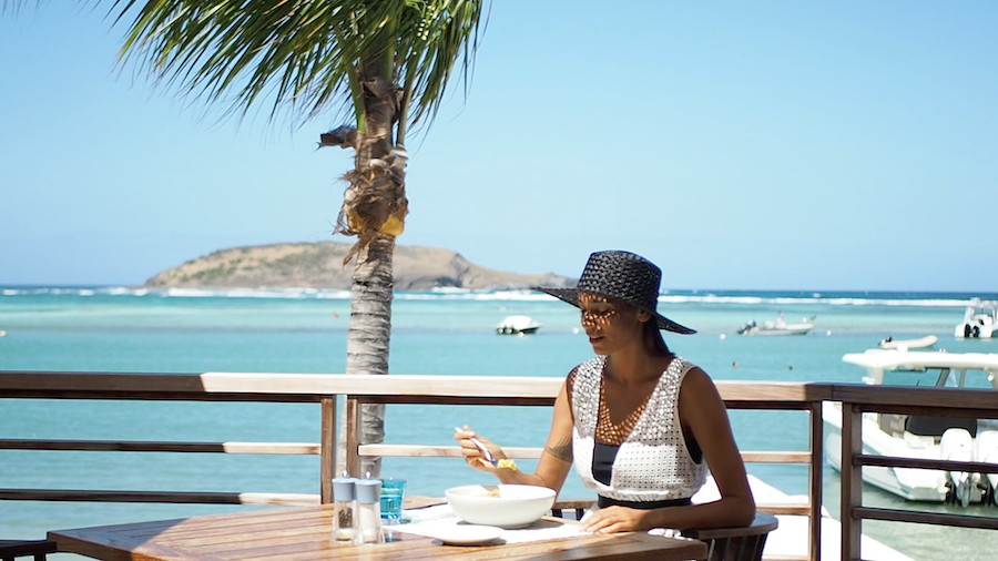 On the  waterfront at Le Barthélmy Hotel & Spa. Photograph by Hugo Allard.
