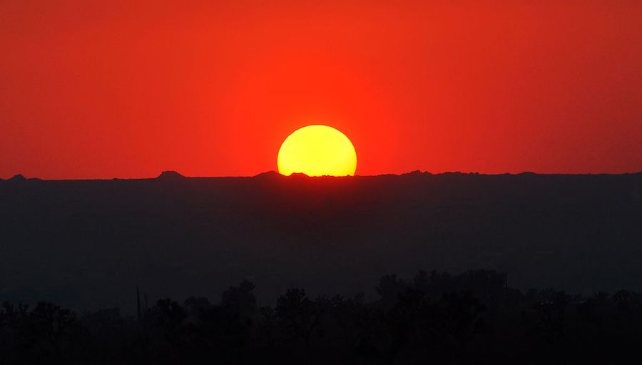Salute the sun on the summer solstice, seen here at sunset over the Mojave Desert in California, June 20, 2016. Photograph by Jessie Eastland