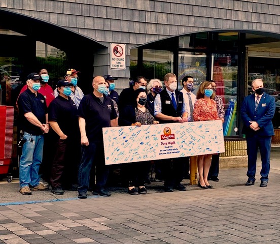 Mary Connor, a patron of the Bedford Hills Shop-Rite, led an effort to tell the store it’s done right during the pandemic.