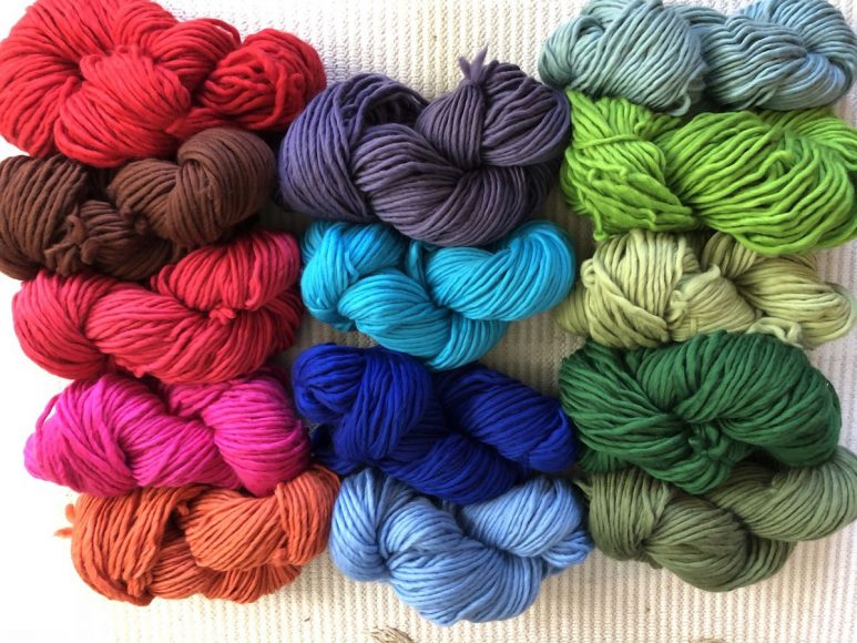 Colorful yarn at The Ethelridge Road Knitting Salon. Courtesy Laurie Kimmelstiel. 
