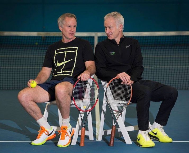 Frequent broadcast and doubles partners — Patrick and John McEnroe.
