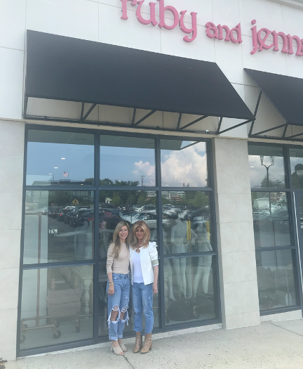 Jenna and Barbara Lubel, daughter and mother, before one of their Ruby and Jenna stores. Courtesy Ruby and Jenna.