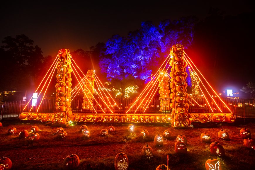 This is a view of the 2020 The Great Jack O'Lantern Blaze at Van Cortlandt Manor in Croton-on-Hudson, NY on September 17, 2020.