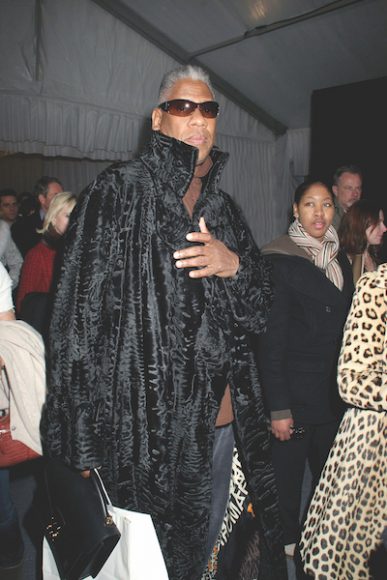 André Leon Talley at Michael Kors Fall Collection, New York, February 2006. Photograph by Everett Collection for Shutterstock.