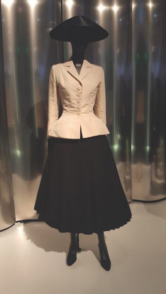 Christian Dior’s silk shantung and wool Bar Suit, seen here in a Denver Art Museum display, helped usher in his “New Look” in 1947.