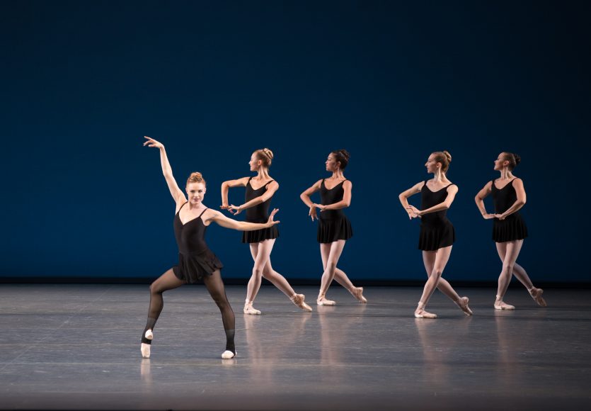 Sara Mearns and the New York City Ballet in George Balanchine’s “Stravinsky Violin Concerto.” Photograph by Rosalie O’Connor.