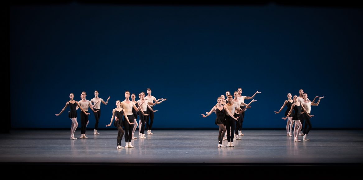 The New York City Ballet in George Balanchine’s “Stravinsky Violin Concerto.” Photograph by Rosalie O’Connor.