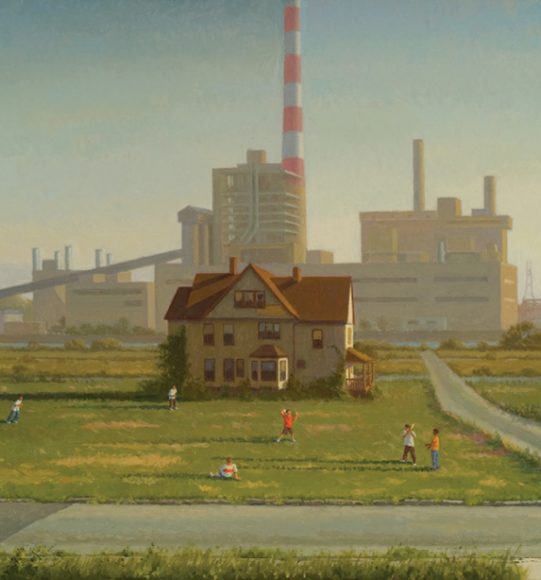 Jon deMartin’s “Bridgeport, American Dream” (2008), oil on canvas