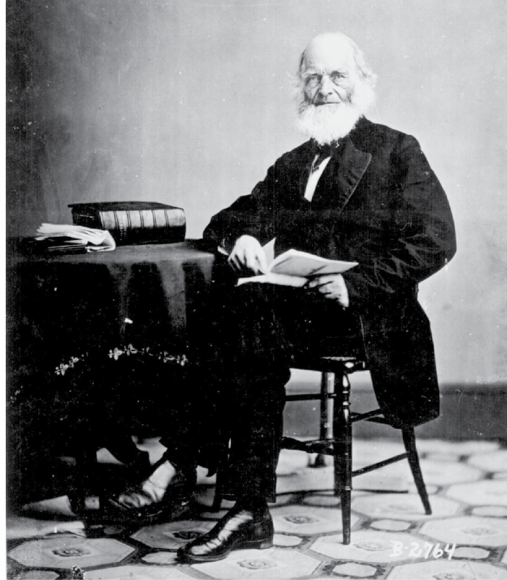 William Cullen Bryant photographed by Mathew Brady taken during the American Civil War. Courtesy National Archives and Records Administration.