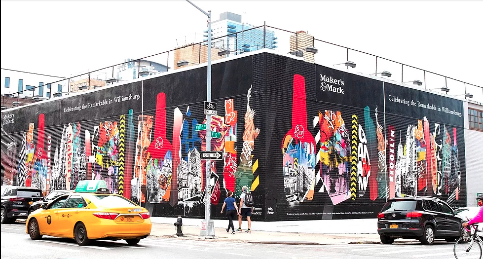 Artist Bianca Romera’s mural campaign with Maker’s Mark small-batch bourbon whiskey underscores New York’s greatness.