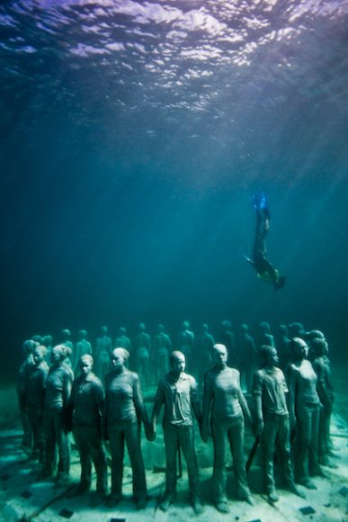 The Moliniere 
Underwater Sculpture Park.