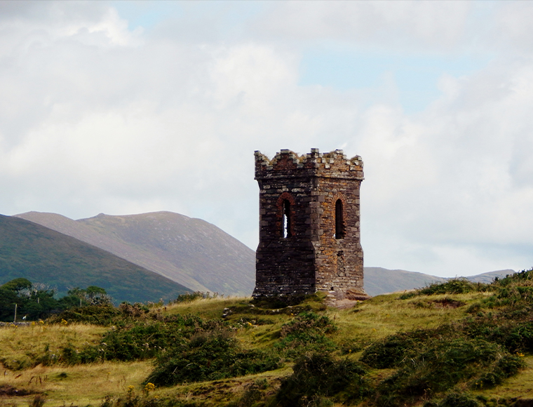 An ancient tower along Ireland’s Wild Atlantic Way. Courtesy Sloane Travel Photography.