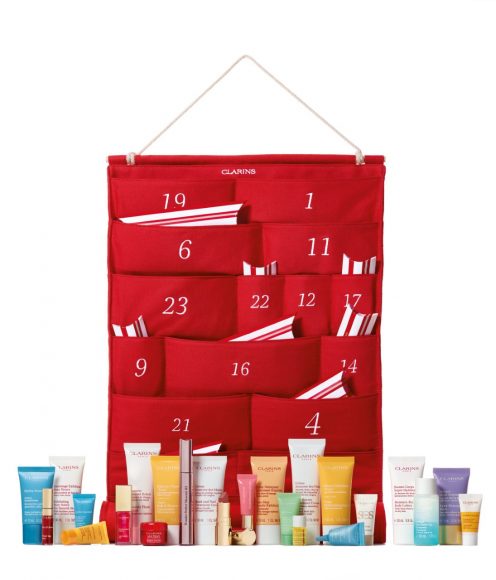 An advent calendar of skincare goodies. Courtesy Clarins.