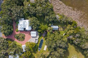 Aerial shot of 404 Old Quarry Road, St. Augustine