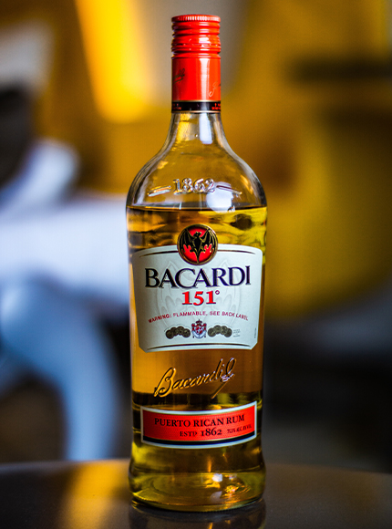 Bacardi bottle. Photograph by Michael Fousert.