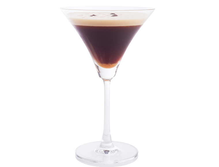 The espresso martini, a variation of the classic. 