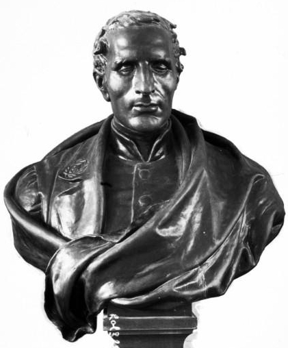Étienne Leroux’s bust of Louis Braille, whose 212th birthday and reading system for the blind are being celebrated today. Bibliothèque nationale de France. 1909 photograph by Agence Roi.
