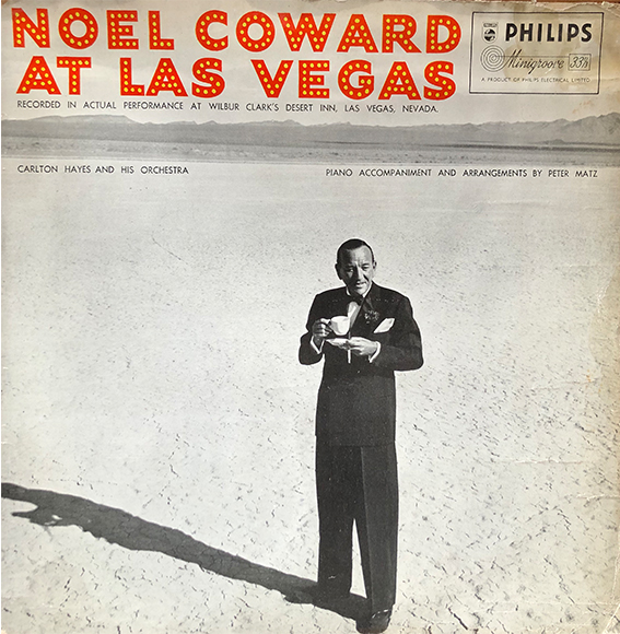 “Noel Coward Live at Las Vegas” album cover.  Photograph by Jeremy Wayne.