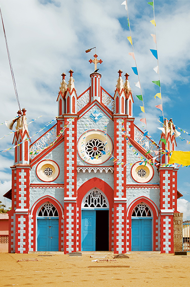 Vizhinjam Old Portuguese Church, Kerala, India (circa 1875.)  Photograph by Katerina Verne.