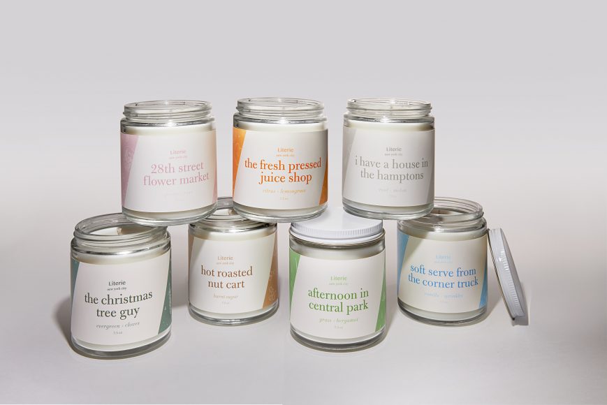 Erica Werber’s new line of Literie candles conjure scented memories of New York City – hers and ours. Courtesy Literie.