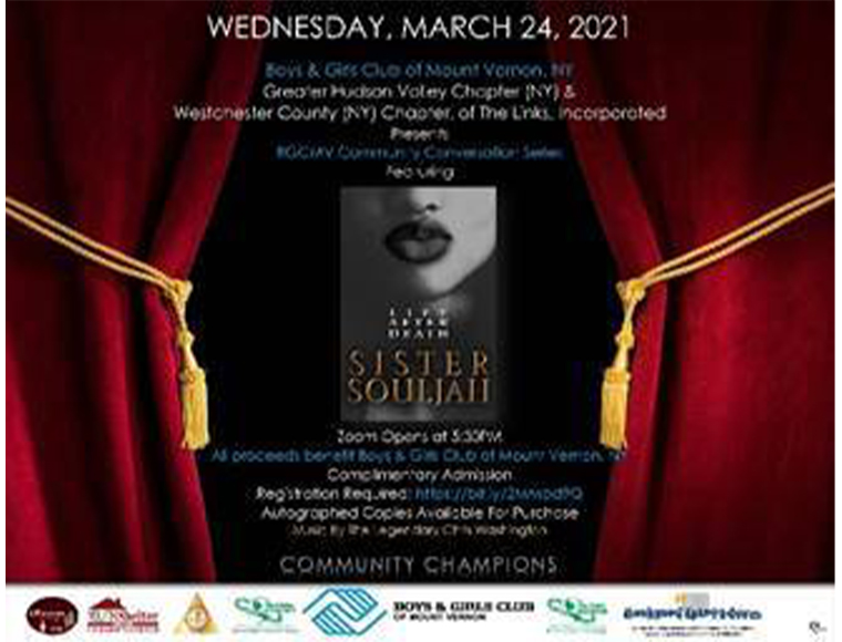 The invite for the launch of the Boys & Girls Club of Mount Vernon’s new Community Conversations Series.