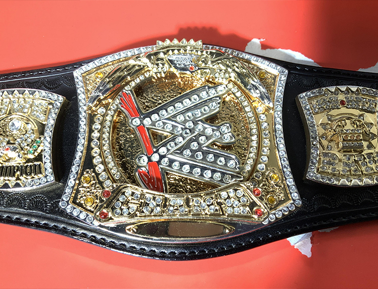 Presented to Regis Philbin by WWE’s Vince McMahon, this WWE champion belt ($100-500), in its original box, commemorates “Monday Night Raw’s” 1,000th episode in 2012.