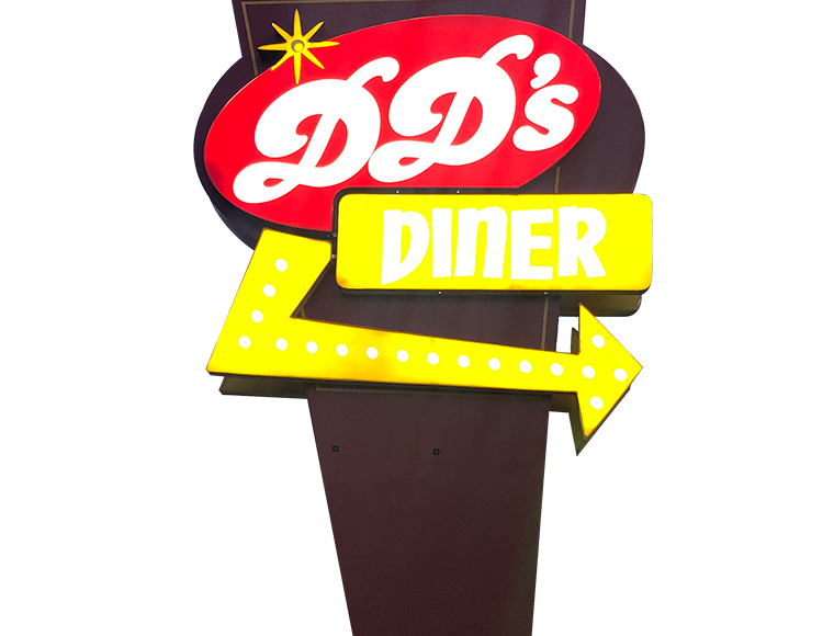 DD’s Diner, exterior sign.