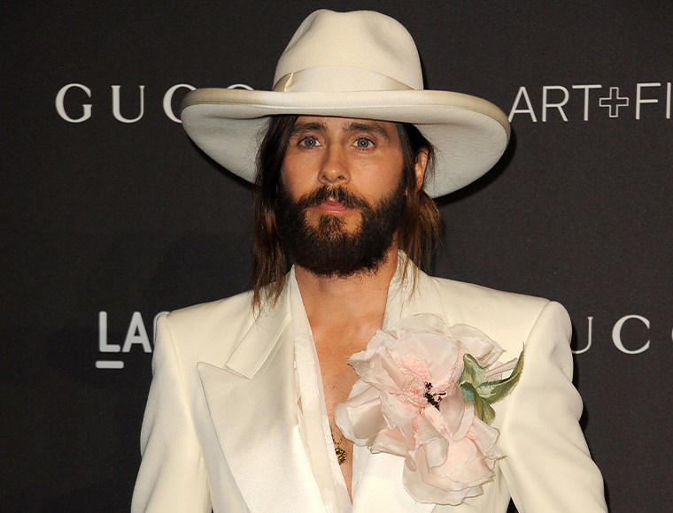The always sartorial Jared Leto at the 2018 LACMA Art + Film Gala held at the Los Angeles County Museum of Art on Nov. 3, 2018.