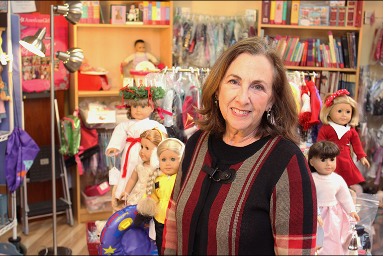 Majorie Madfis in Yes She Can’s Girl Again shop in White Plains. Photograph by Bob Rozycki.