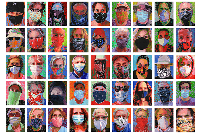 Eleanor Miller’s “Pandemic Portrait Project 45,” oil. Courtesy ArtsWestchester.