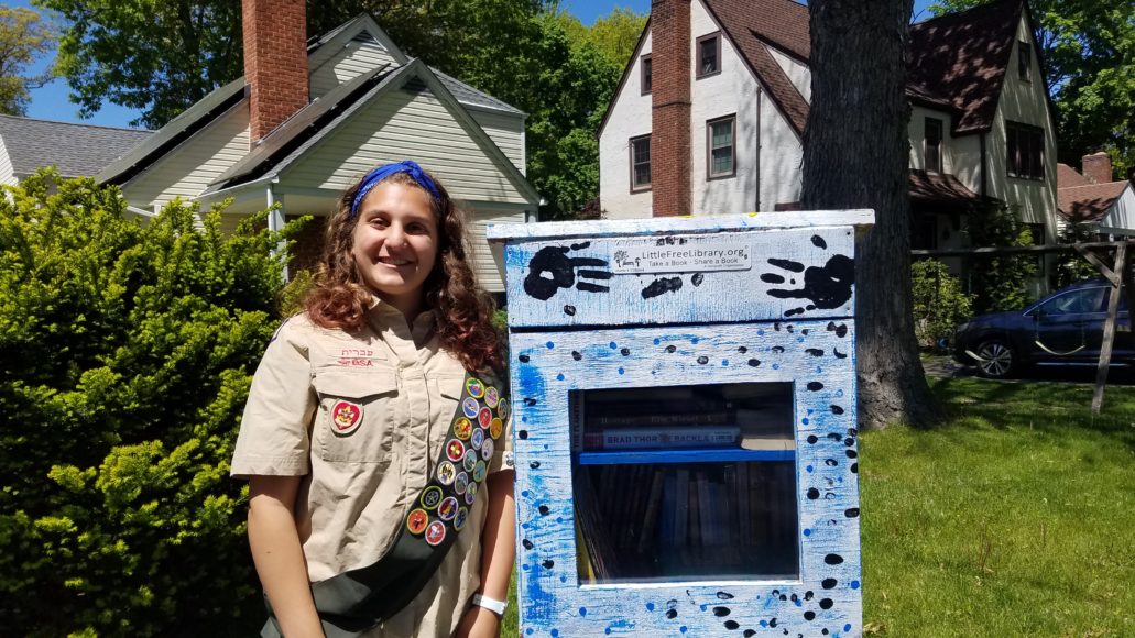Rebecca Gilder will become Westchester County’s first female Eagle Scout with her project of creating little free libraries in White Plains. Junior bookworms are rejoicing. Courtesy Evan Gilder.