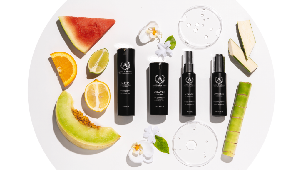 With Apollo & Artemis Skincare and its high-end ingredients, you're good to glow. Courtesy Apollo & Artemis.