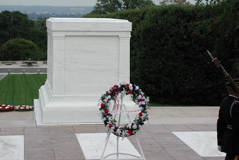 The Tomb of the Unknown Soldier at Arlington National Cemetery in Arlington, Virginia, is always a popular spot for reflection on Memorial Day. 