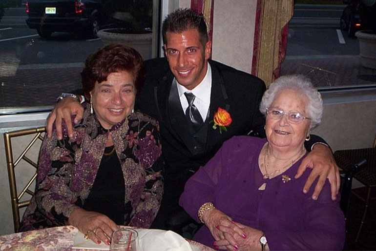Born in White Plains on Jan. 8, Giovanni Roselli’s mother, Mary Louise Roselli – seen here with her son and her mother, Rose Tota --has the same birthday as the legendary Elvis Presley.  In his eyes, however, the King has nothing on his mom, whom he calls “the Queen of the Roselli household. “ Courtesy the Roselli family.
