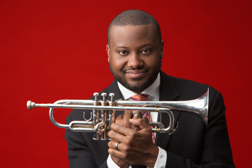Trumpeter Sean Jones is among the headliners of Caramoor’s Jazz Festival. Photograph by Jimmy Katz. 