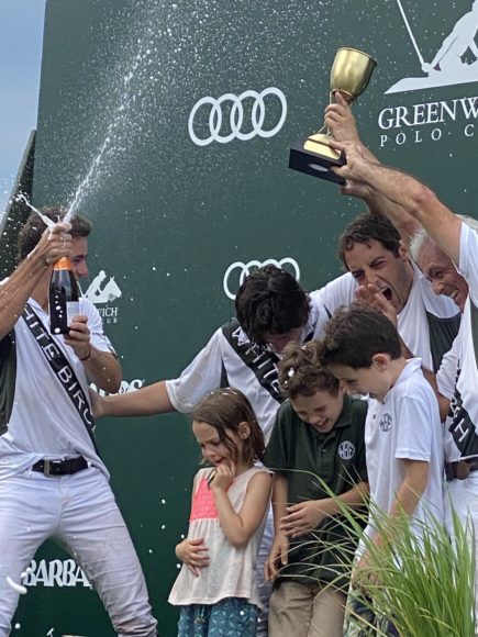 The bubbly flows on the victory stand at Greenwich Polo Club and off the field at The Pony Café and The Cup Bearer.
