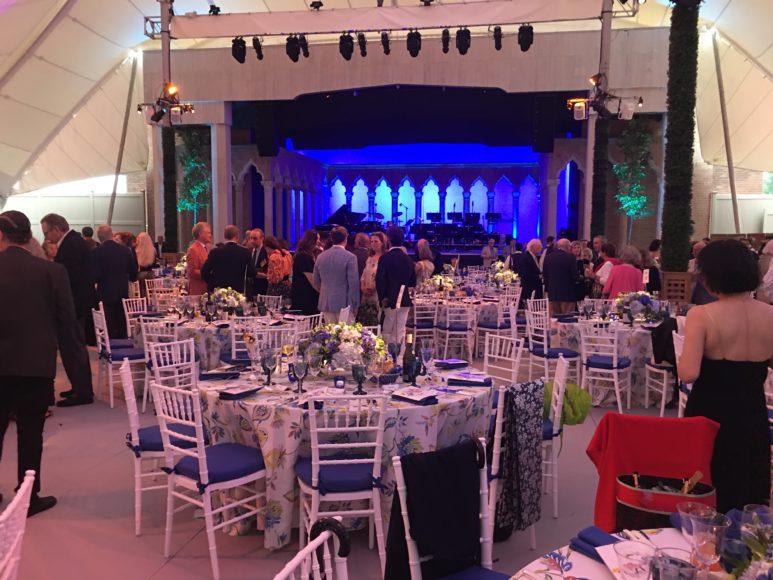 The stage is set for Wynton Marsalis and the Jazz at Lincoln Center Orchestra, who made Caramoor’s opening night gala a most fitting Juneteenth.