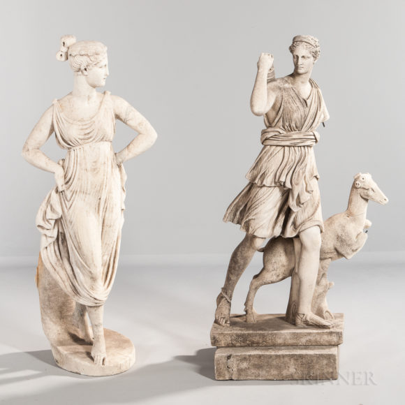 Two Grand Tour Marble Sculptures. Sold for $7,380.