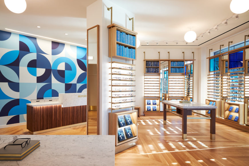 Warby Parker’s newest store is in The Westchester in White Plains. Photographs courtesy Warby Parker.
