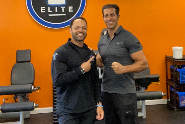 Greg Watson, founder of Elite Life and Fitness, with Giovanni Roselli. Courtesy Roselli Health & Fitness.