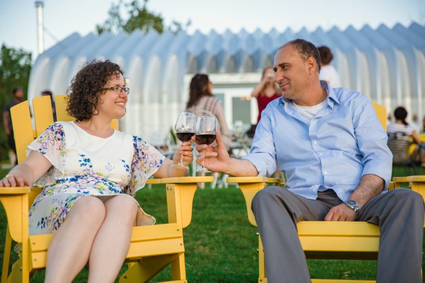 Neviana Zhgaba and Ardian Llomi enjoy the fruits of their labor.  Courtesy Simply Pause Photography.