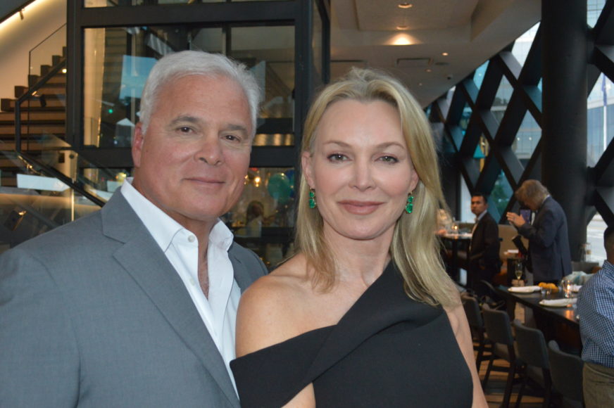 Louis R. Cappelli and wife Kylie at the opening of their Greca Mediterranean Kitchen + Bar. Photograph by Peter Katz. 