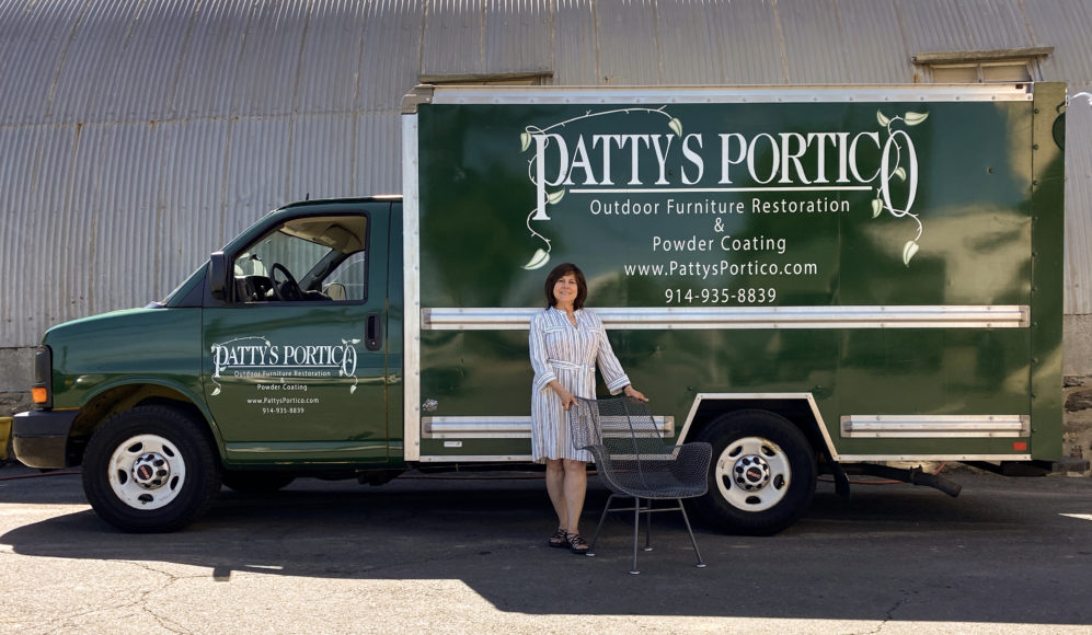 Patty DeFelice, owner of Patty’s Portico in Port Chester, has made a success of not one but two businesses traditionally associated with men, beginning with her father’s auto body shop.