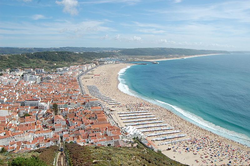 A view of Nazaré, on Portugal’s popular Silver Coast. Photograph by Yusuke Kawasaki.  