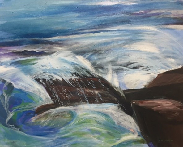 Hilda Green Demsky’s “Frolicking Waves.” Courtesy the artist.