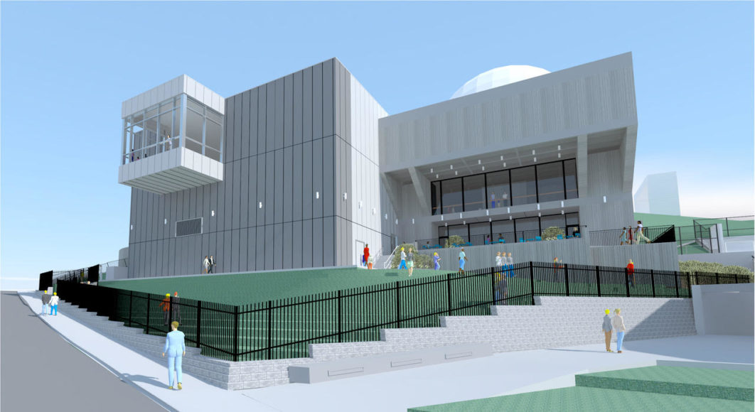 A rendering of the Hudson River Museum’s west wing expansion, now in progress. It’s one more way that Yonkers is on the move. Courtesy Hudson River Museum.