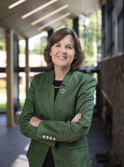 Cristle Collins Judd, president of Sarah Lawrence College, remains passionate about the school’s engagement with the community, including the city of Yonkers, the college’s home. Photograph by Don Hamerman.
