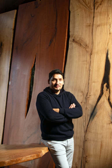 Mauricio Guevara, owner of New England Antique Lumber. 
Photographs by John Rizzo.